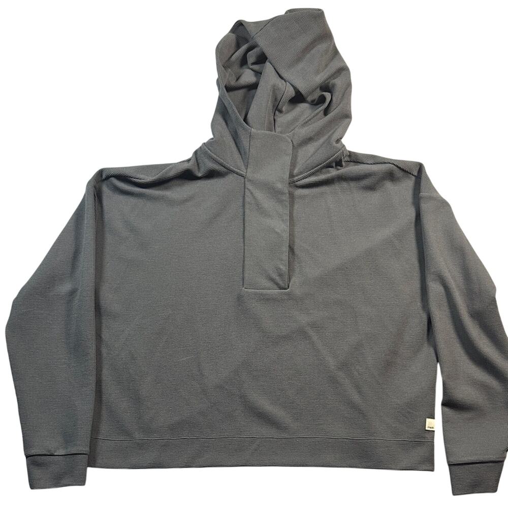 Vuori Olive Green Pullover Waffle Hooded Sweatshirt XL